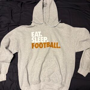 Gray Football Hoodie